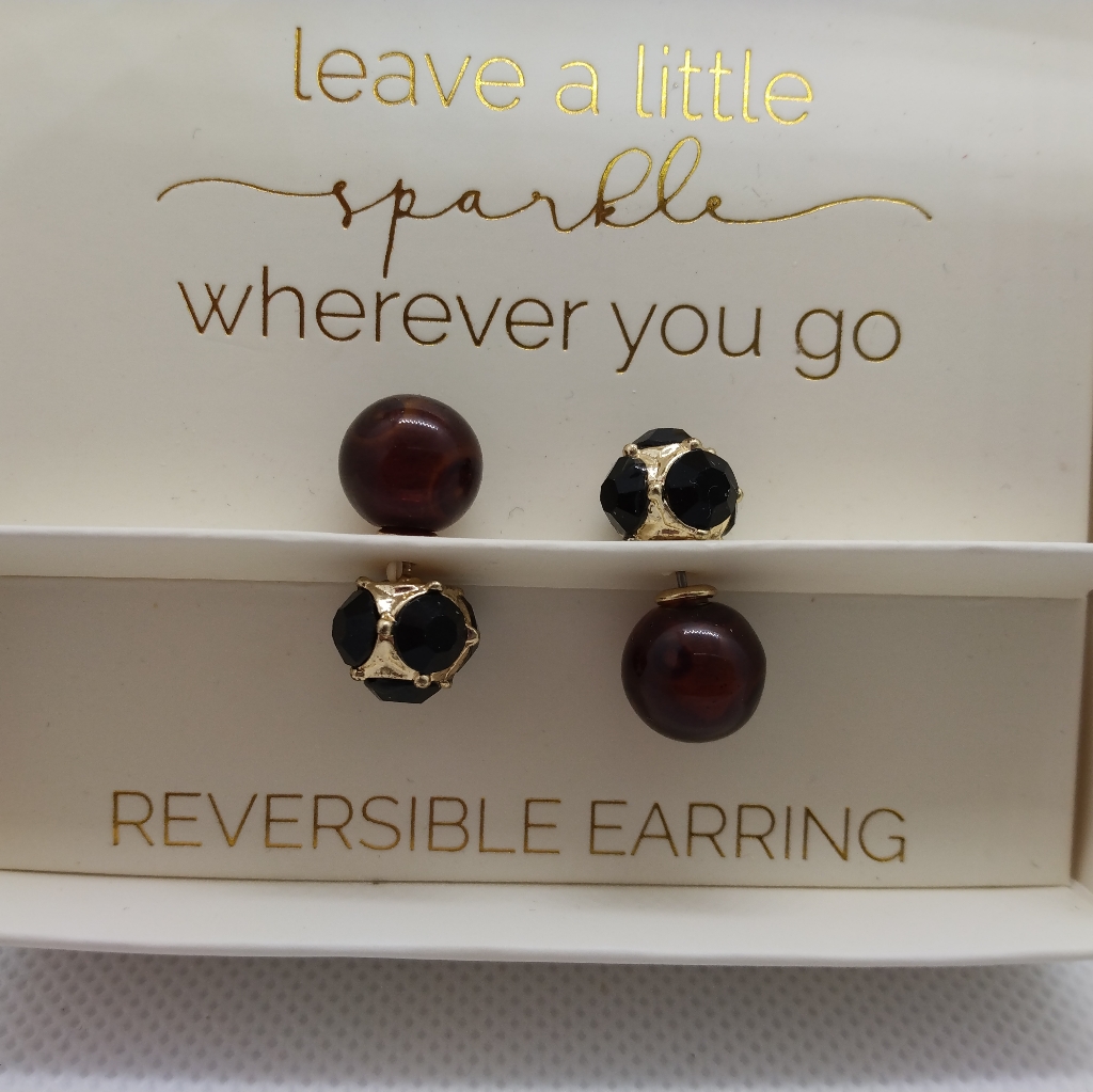 2 For 10 Mud Pie Reversible Earrings Nib 6$